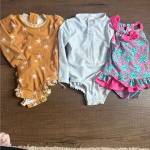 12 Month Baby Girls Swim Bundle - Caden Lane, Carters & Floatmini